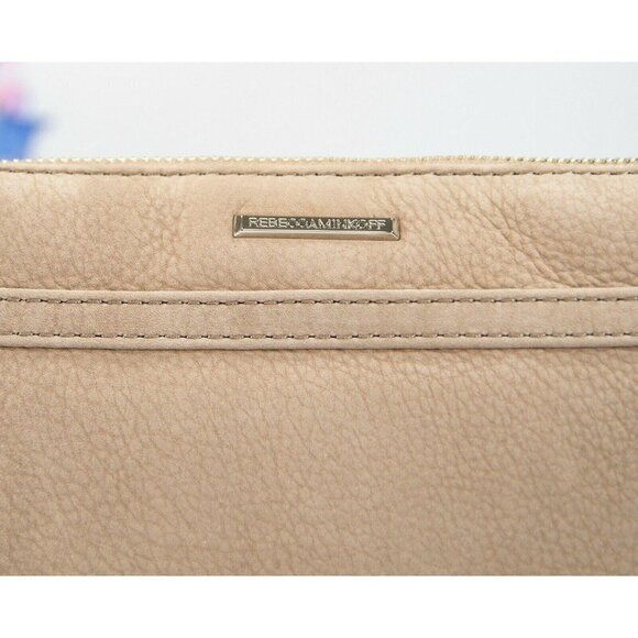 Rebecca Minkoff Mini MAC Sand Nubuck Embroidered Floral Crossbody Clutch Bag - Picture 3 of 5